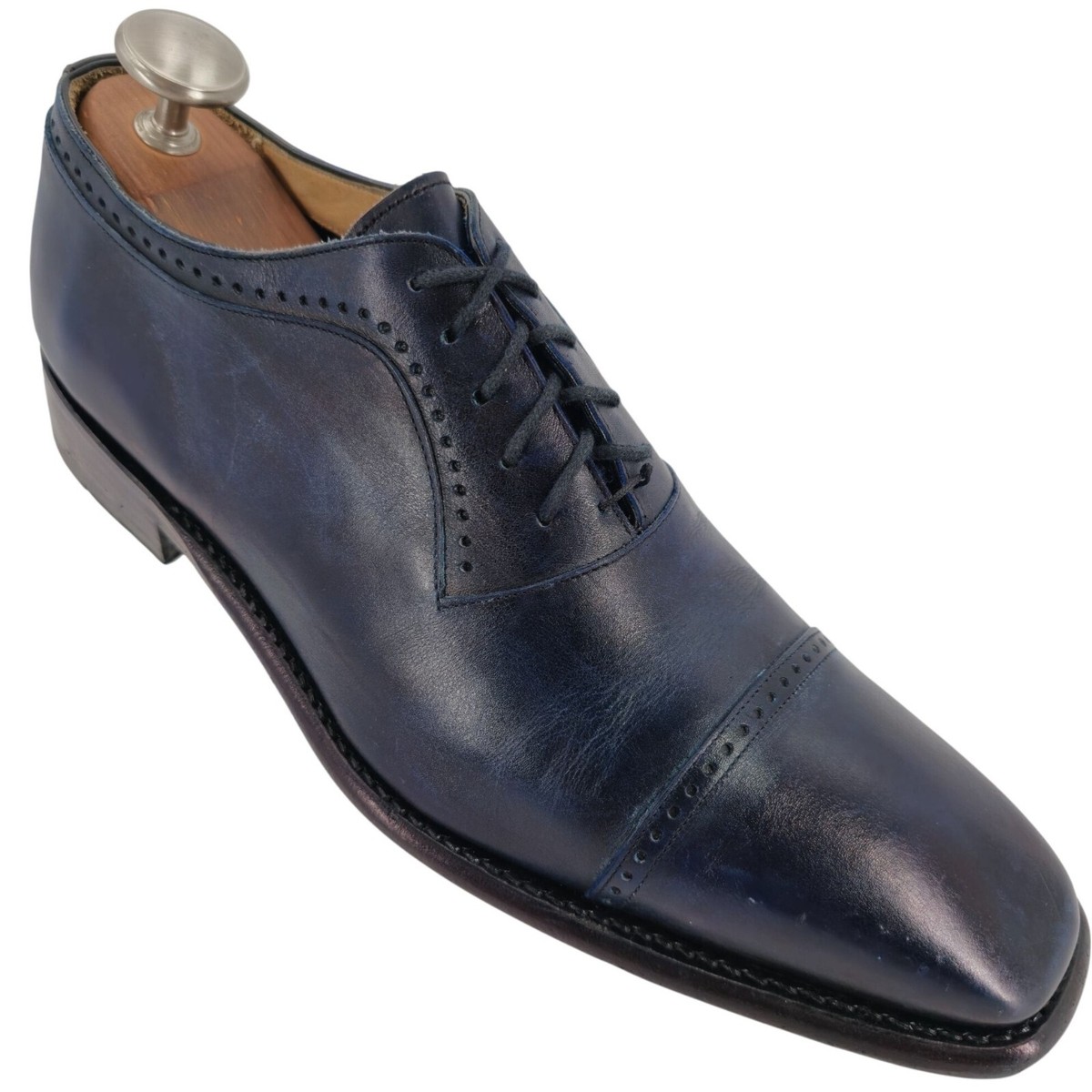 Calzoleria Harris Barneys New York Men 9.5 Blue Leather  display picture 1