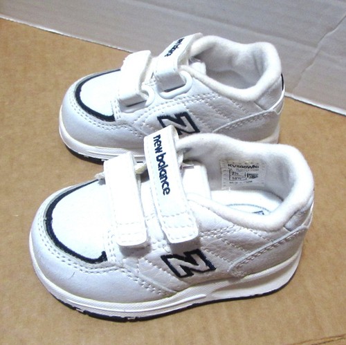 New Balance 500 Infant White Leather Tennis Shoes Size 3 NEW IN BOX - Picture 2 of 10