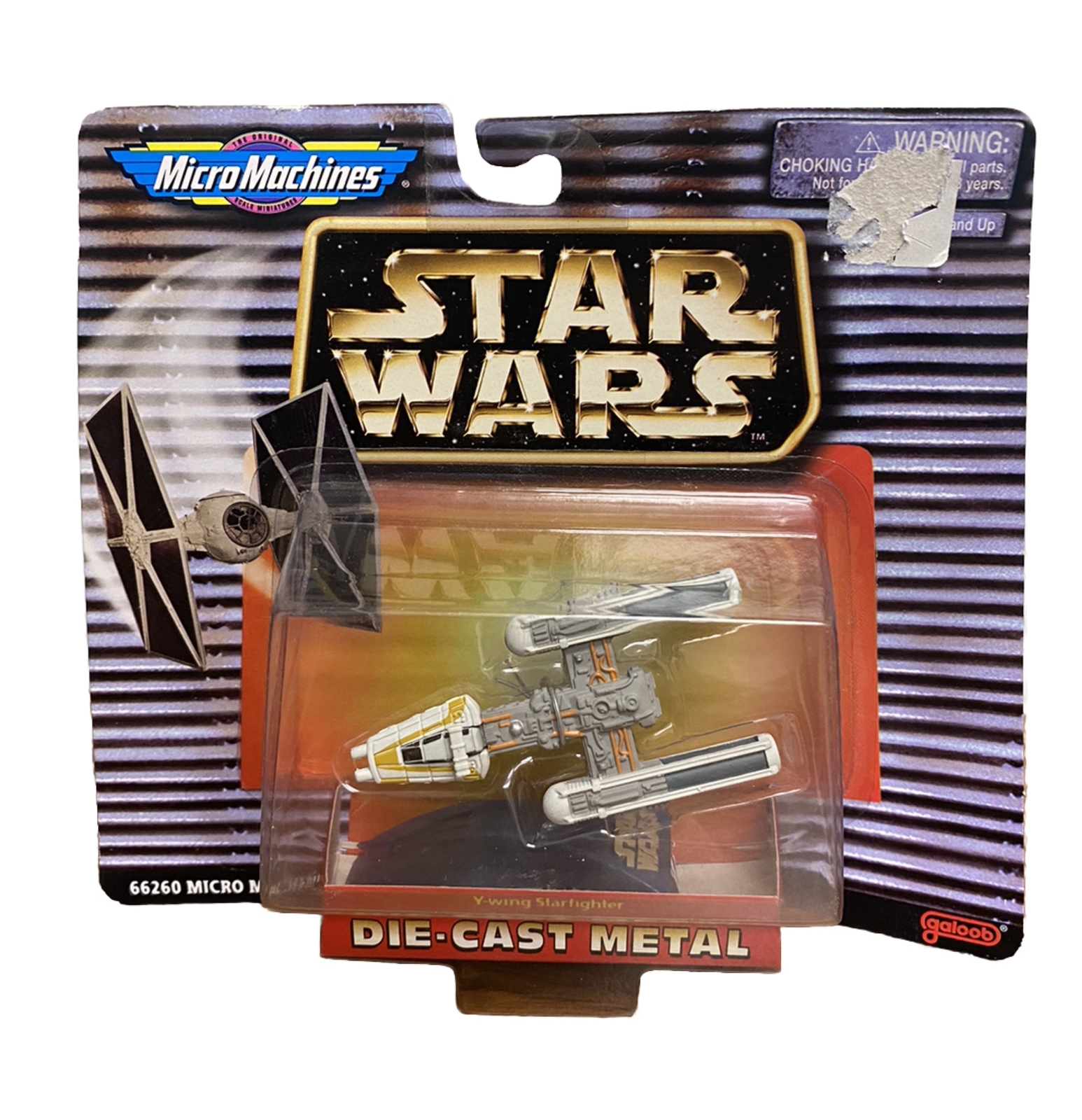 Star Wars Micro Machines Die Cast Metal Y-Wing Star Fighter Galoob 1996