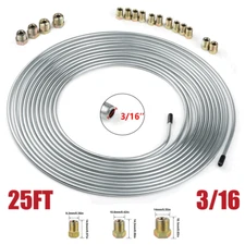 3/16 Brake Line Pipe Kit 25Ft Flaring Tools kit Including Tubing Bender Nuts NEW