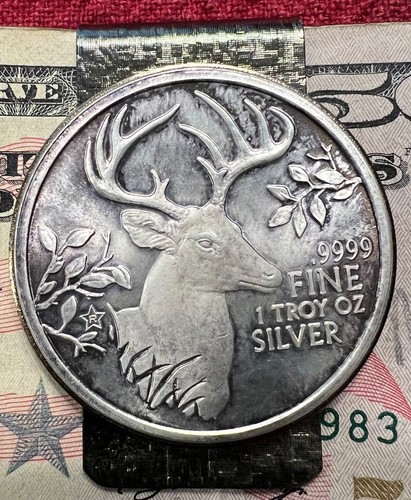 Hunters CUSTOM Solid Silver Medallion Dollar Money Clip