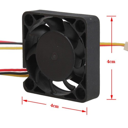 4 Stück 3 Pin 40 mm Computer CPU Kühler Lüfter PC 4 cm 40 x 40 x 10 mm DC 12 V - Afbeelding 4 van 8