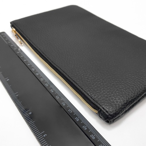 Faux Leather Look Pencil Case Makeup Bag Zip Toiletry Bag Multi School Organizer - Picture 12 of 26
