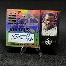 Fred Taylor Panini 2023 Limited Membership Autograph Card /99 - Jaguars