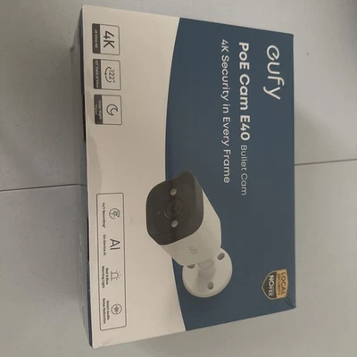 eufy PoE Bullet Security Camera E40 4K UHD NVR Add On Cam Color Night Vision AI - Image 1 of 4