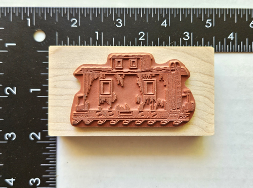 Stampa Rosa Earlene Chinnock WOODEN CABOOSE Railroad Train Rubber Stamp 31-1898 - Bild 3 von 3