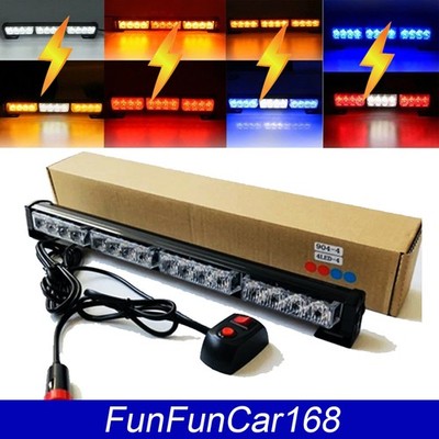 Bernstein 18'' 16LED Notfall Verkehr Ratgeber Flash Strobe Light Bar Warnung 12V