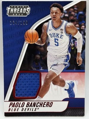 2022-23 Panini Chronicles Threads Paolo Banchero RC Mem #TH-PAO Red 184/199