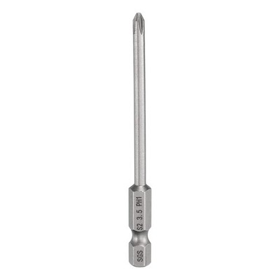 Magnetic Phillips Screwdriver Bit PH1 1/4'' Hex Shank 80mm Long 3.5mm Rod