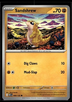 Sandshrew Common 068/132 - MEG - NM