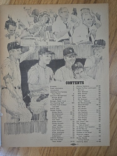 1968 New York Yankees Baseball Yearbook - Picture 2 of 5