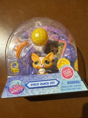 Littlest Pet Shop LPS Series 3 Gen 7 Disco Dance Off Corgi Dog #202 G7 BRAND NEW