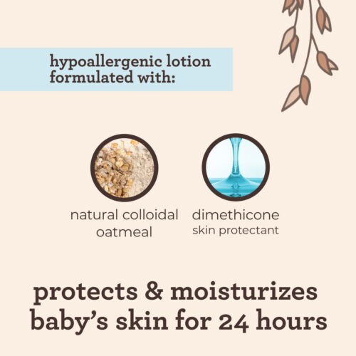 Aveeno Baby Daily Moisture Lotion Natural Oatmeal Hypoallergenic Formula 12oz