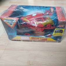 Image of BRAND NEW Monster Jam Marvel Iron Man RC Monster Truck 1:24 Scale Kids Toys