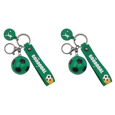  2pcs Soccer Keychain Football Schlüsselbund Anhänger Keyring -Geldbörse Charme
