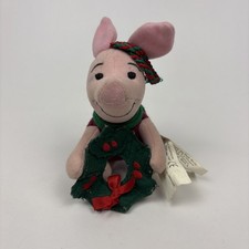 Disney Store Piglet Plush Stuffed Animal Christmas 6" Ornament Winnie The Pooh