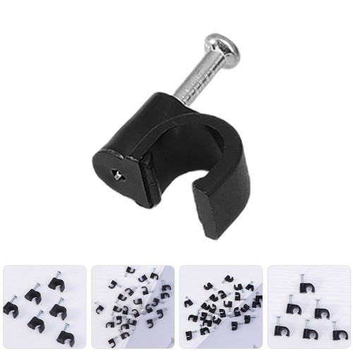 400 Pcs Drahtkartenfestschnalle Desktop-Kabelclips Befestigungsklammern Für - 第 7/12 張圖片