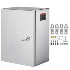 VEVOR NEMA Stainless Steel Enclosure, 16 x 12 x 8'' NEMA 4X Steel Electrical Box