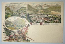 LITHO AK - GRUSS AUS BLUDENZ - VORARLBERG - VORLÄUFER UM 1895 ! SCHRUNS MONTAVON