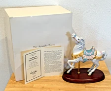 Vintage 1993 Lenox The Seaside Carousel Horse 9" Sculpture Figurine Base ISSUE!