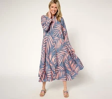 Peace Love World Women's Dress Sz L Regular Asymmetric Multi-colored A639418