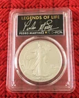 Pedro Martinez 2023 1 Oz. $1 Silver Eagle PCGS/PSA Auto MS70 FS Hall Fame Legend