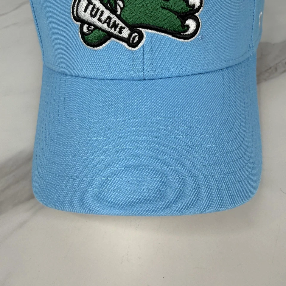 Gorra de fútbol americano Tulane verde ondulada con correa trasera para hombre talla única azul NCAA College 47 Foto 4 de 4