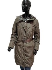 Women's down Jacket Peuterey Long Brown Belt Feather D Goose Size 46/L Jacket