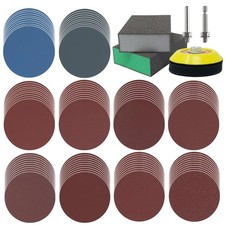 100-Piece 3-Inch Sanding Discs Pad Set 1/4" Shank 80-3000 Grit Drill Grinder