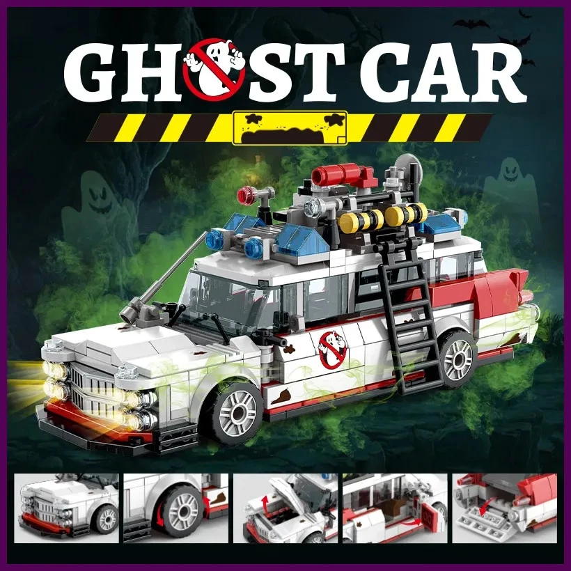 Voiture Ghostbusters En Blocs De Construction - échelle 1:14 - Neuve