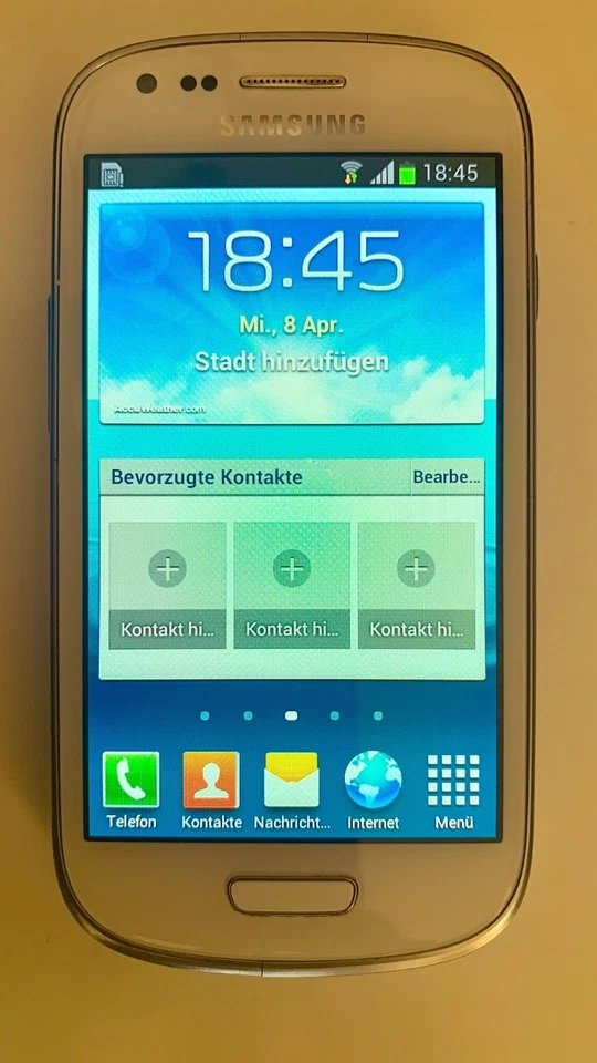 Samsung  Galaxy S III mini GT-I8190 - 8GB - White (Ohne Simlock) Kulthandy TOP, Foto 1 von 5