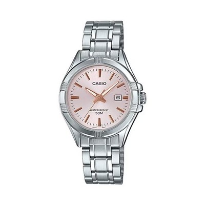 Casio Women's Pink Dial Analog Watch Stainless Steel Bracelet - LTP-1308D-4AV
