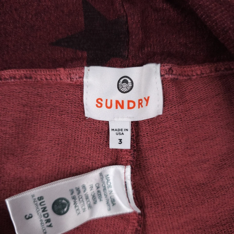 Pantalones Sundry Mujer 3 US L Rojo Negro Estrella Yoga Pull On Tejido Active Lounge Anthro Foto 3 de 4