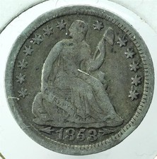 Seated Liberty Half Dime Dated From 1837 to 1873 Half Dime Very Good Random Date