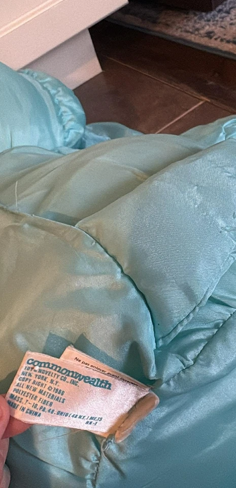 Brinquedo de pelúcia de náilon vintage Commonwealth Jumbo Love Blue Puppy Dog 28” Puffalump 86 - Imagem 4 de 4