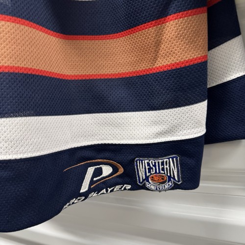 Camiseta deportiva de hockey Edmonton Oilers Pro Player NHL L azul marino - Imagen 6 de 8