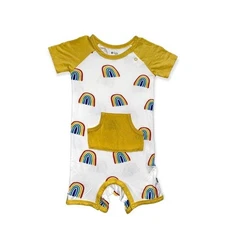 Kyte BABY Pineapple Rainbow Shortall, Romper, Bodysuit, Brand New, 12-18M