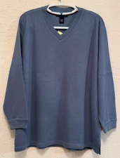 Denim & Co. Women's Ribbed Flatback V-neck Tunic Side Slits Warm & Cozy
