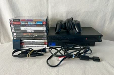 Sony Playstation 2 Fat Console Model SCPH-50001 W/ Games & Accessories Working