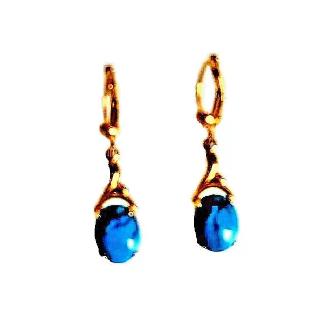 333 Gold Topmodische Damen Ohrringe Brisur Tropfen echter Türkis 9x7,5mm - Bild 2 von 4