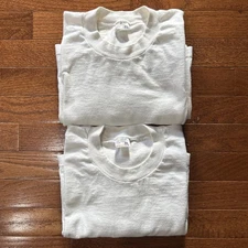 Pair Of 70s JC Penney’s MC Blank White Tees Size XL