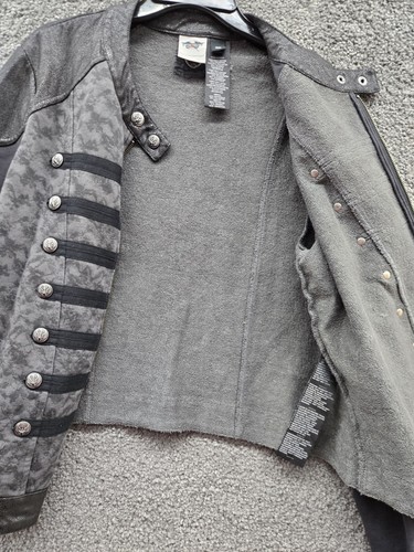 Harley Davidson Jacke Damen 2XL Full Zip Military Style Jacket Biker Punk - Bild 6 von 13