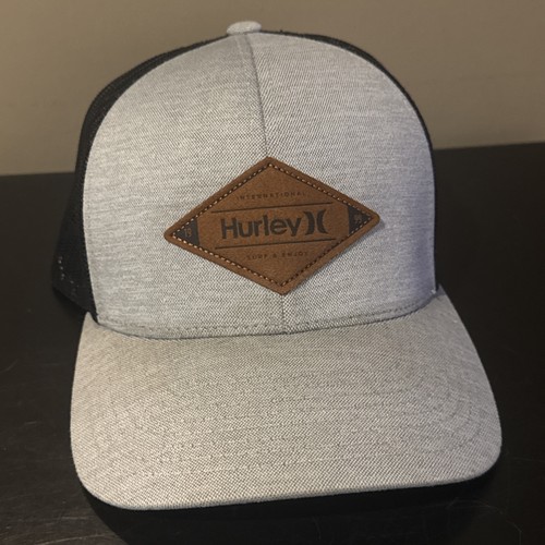 Hurley Mesa Trucker Hat / Cap -Gray / Black Mesh- Snapback OSFA - Picture 1 of 10