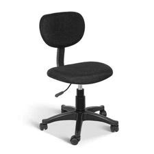 Office Ergonomic Mesh Computer Chair with Wheels & Arms, Black, Lumbar Support