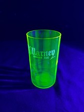 Very Rare Green Uranium Glass Killarney Ginger Ale Glass 4" Tall