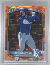 Blake Mitchell 2025 Bowman Chrome Draft Sapphire #BDC-160 Orange Refractor /25