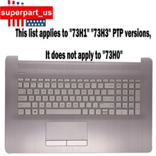 For HP 17BY 17-BY 17-CA Palmrest Backlit Keyboard Touchpad Silver L92787-001 NEW
