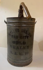 OVIATT Oil Co Bay City, Michigan Oil Can w/Brass Spout S.A.E. 10~ GO416