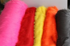 Faux Fabric Fur Throw Rug Thick Warm Luxury Soft Pile Making Blankets 150 50CM