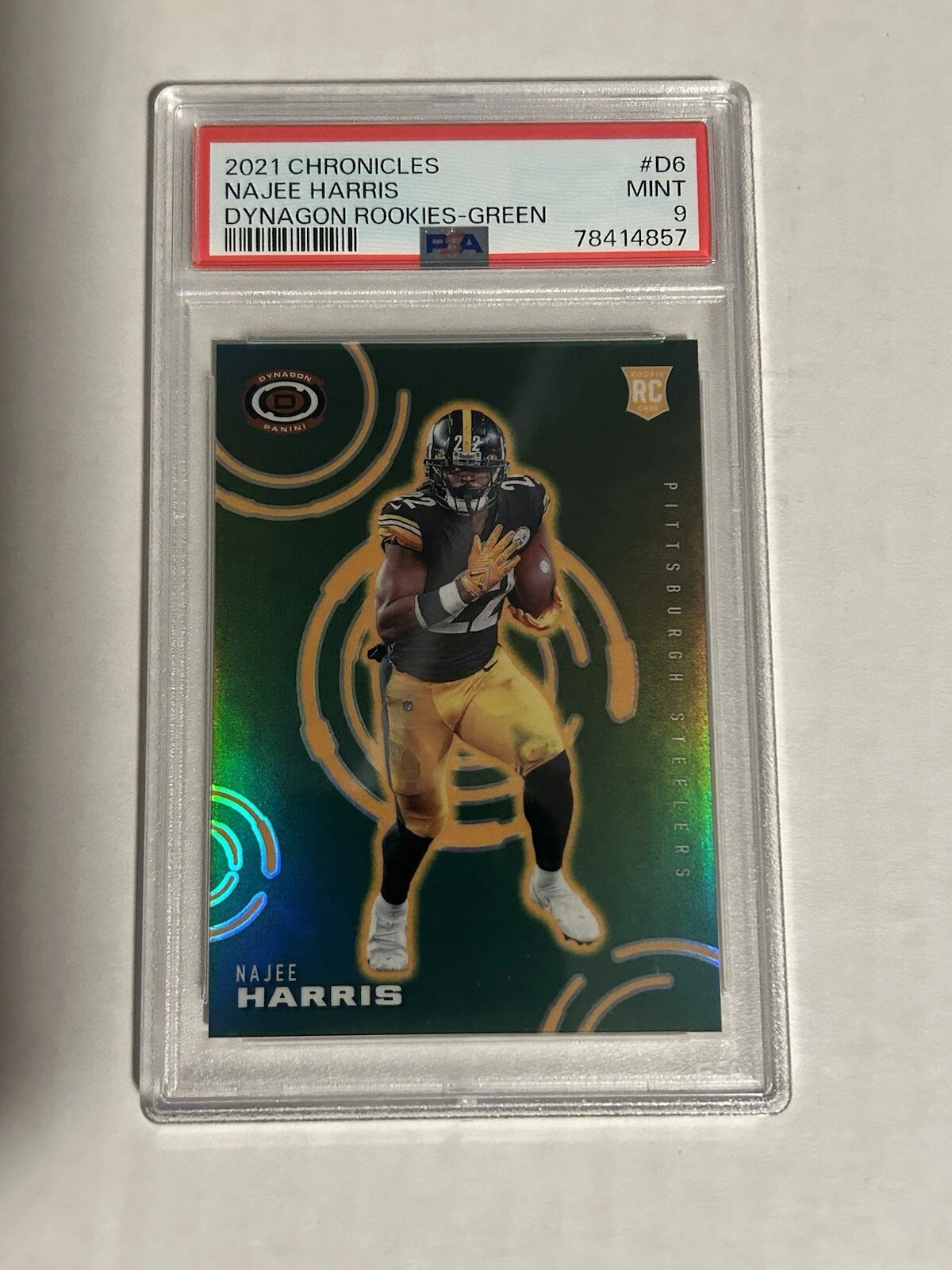 Najee Harris Panini Chronicles Dynagon Rookies #D6 Green